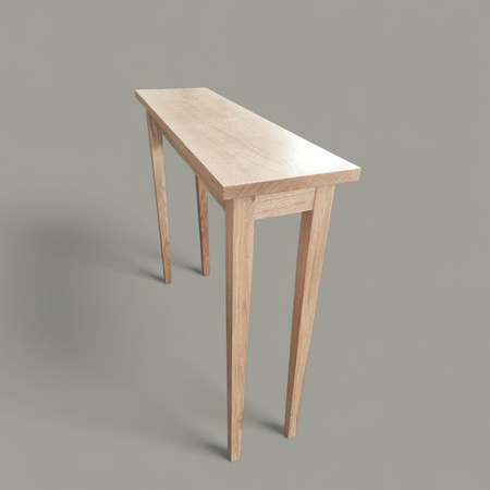 KONSOLA dębowa wąska 90 cm – do przedpokoju, minimalistyczna