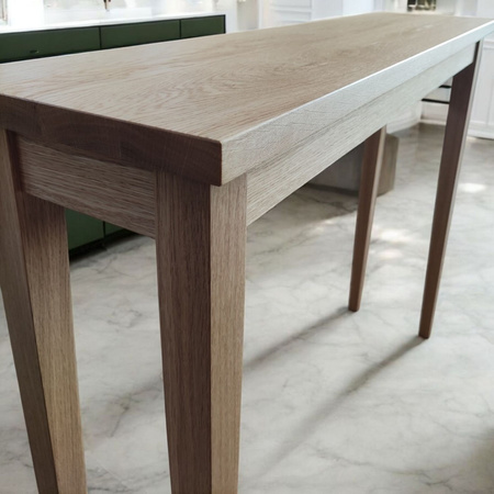 KONSOLA dębowa wąska 100 cm – na wymiar (głębokość do wyboru)