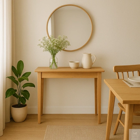 KONSOLA dębowa do przedpokoju – faza 45°