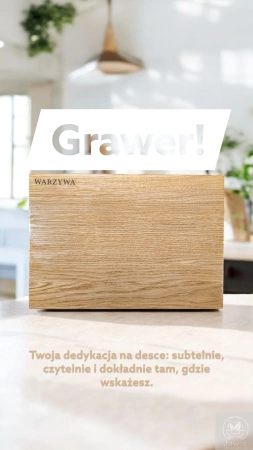 Deska do krojenia dębowa z jednego kawałka drewna 40 x 20-21 cm