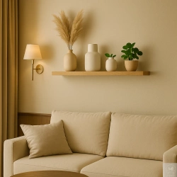 PÓŁKA dębowa na ścianę 10 cm – cienka, minimalistyczna z litego dębu 50–100 cm