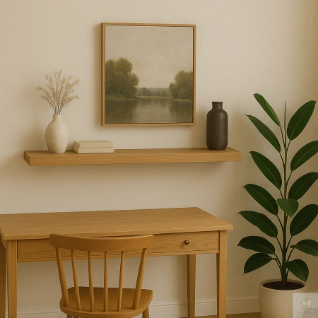 PÓŁKA dębowa na ścianę 4 cm – lity dąb, 40–100 cm