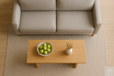 STOLIK kawowy dębowy do salonu – lity dąb, nowoczesny 90×50 cm