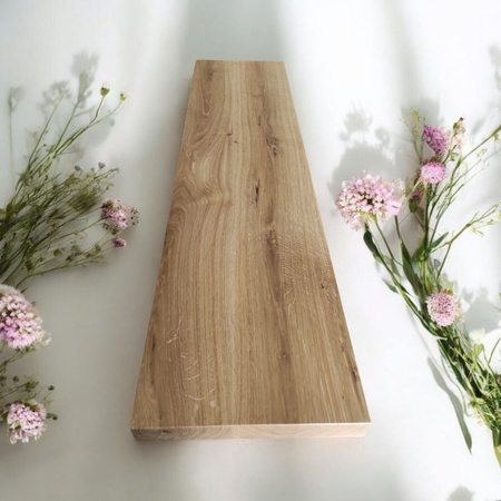 PÓŁKA dębowa 4 cm na ścianę (40–100 cm) – lity dąb