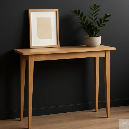 KONSOLA dębowa wąska 90 cm – do przedpokoju, minimalistyczna