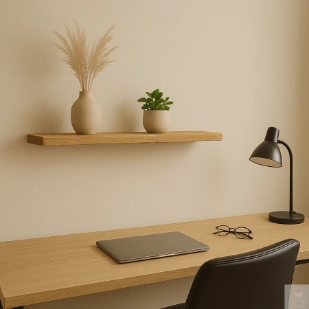 PÓŁKA dębowa na ścianę 10 cm – cienka, minimalistyczna z litego dębu 50–100 cm