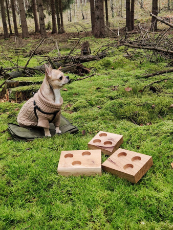Świecznik średni drewniany Natura-dąb