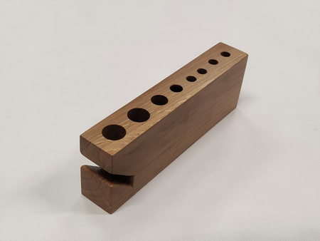 Organizer na biurko przybornik z drewna dębowego