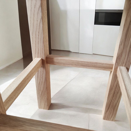 Taboret dębowy klasyczny 31x31x46 cm