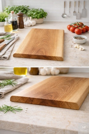 DESKA do krojenia dębowa z jednego kawałka drewna – olejowana 19–27 cm