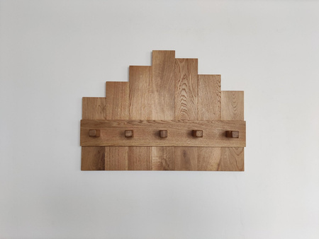 Wieszak ścienny dębowy Rustykalny 3
