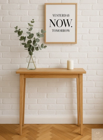 KONSOLA dębowa 80 cm – do przedpokoju, klasyczna