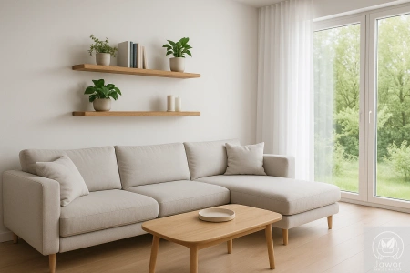 Półka dębowa na ścianę 100 cm – naturalna krawędź, lite drewno