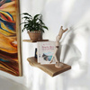 Półki dębowe z litego drewna – komplet 30 i 50 cm z naturalną krawędzią