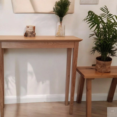 KONSOLA dębowa do przedpokoju – faza 45°