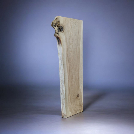 PODOBRAZIE drewniane – bez kory, sęk; prosta + nieregularna krawędź, 73×16–21×2,5 cm