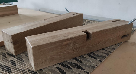 STOLIK kawowy dębowy z półką – masywna ława do salonu z litego dębu 90×50 cm