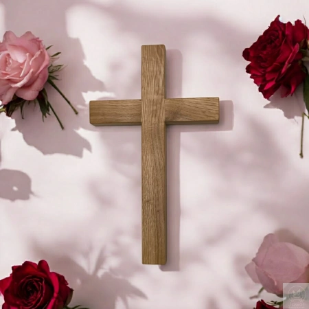 KRZYŻ dębowy 30 cm – klasyczny lub z grawerem