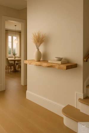 KONSOLA dębowa na ścianę 80-100 cm – wisząca