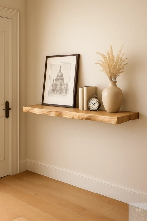 KONSOLA dębowa na ścianę 80-100 cm – wisząca