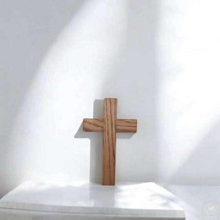 Krzyż dębowy 15 cm – na ścianę, nad drzwi, ręcznie wykonany