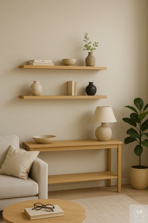 PÓŁKA drewniana z sosny na ścianę – krawędź prosta – olejowana 50–100 cm