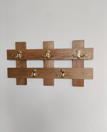 Wieszak ścienny dębowy Modern 2