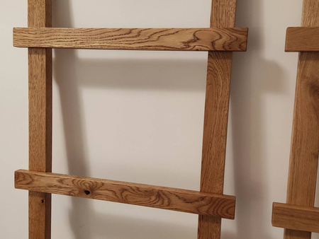 WIESZAK drabina na ręczniki dębowa – do łazienki i sypialni – 160 cm