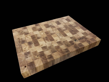 Deska do krojenia dębowa profesjonalna 30 × 40 × 4 cm – gruba i trwała