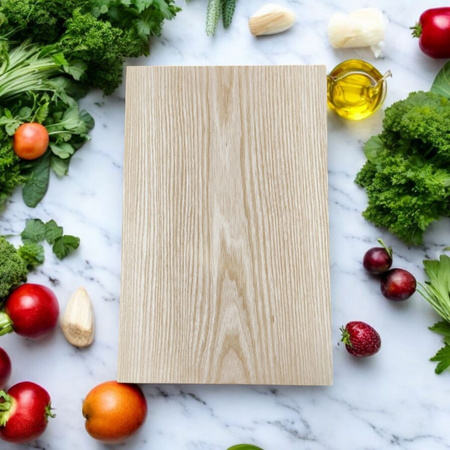 Deska do krojenia jesionowa z jednego kawałka 37 × 24 × 2,5 cm – lity jesion, prostokątna