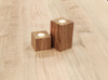 Świecznik dębowy komplet świeczników