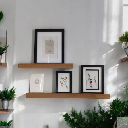 PÓŁKI dębowe na zdjęcia i obrazy – komplet 40 i 60 cm, listwy na ścianę, lity dąb