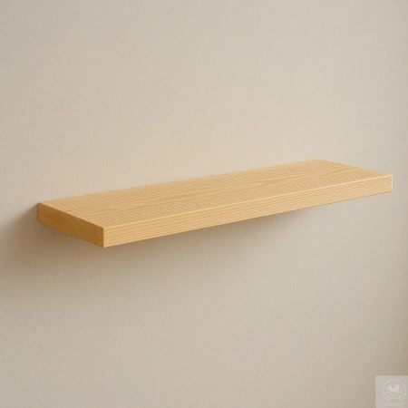 PÓŁKA sosnowa na ścianę – krawędź prosta – olejowana (jasna) 50–100 cm