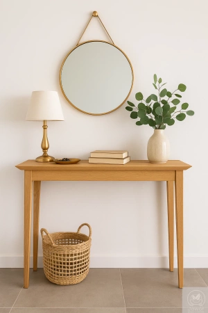 KONSOLA dębowa do przedpokoju – faza 45°