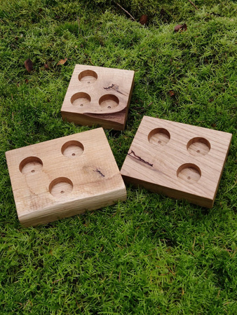 Świecznik średni drewniany Natura-dąb