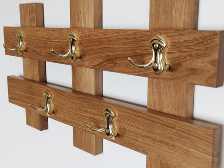 Wieszak ścienny dębowy Modern 2
