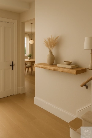 KONSOLA dębowa na ścianę 80-100 cm – wisząca