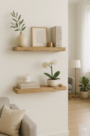 PÓŁKA dębowa na ścianę 100 cm – 4 cm, z jednego kawałka litego dębu