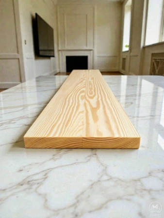 PÓŁKA sosnowa na ścianę – krawędź prosta – olejowana (jasna) 50–100 cm