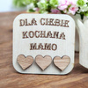KOLCZYKI serca drewniane – sztyfty stal chirurgiczna