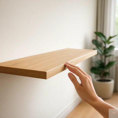 PÓŁKA dębowa na ścianę – prosta i klasyczna, lity dąb, 50–120 cm