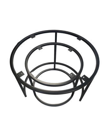 KOMPLET stolików kawowych dębowych okrągłych – nowoczesny zestaw 2w1 na metalowym stelażu